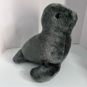 Grey seal plush 11” tall